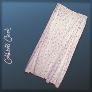 COLDWATER CREEK Pink Floral Maxi Skirt - XL
